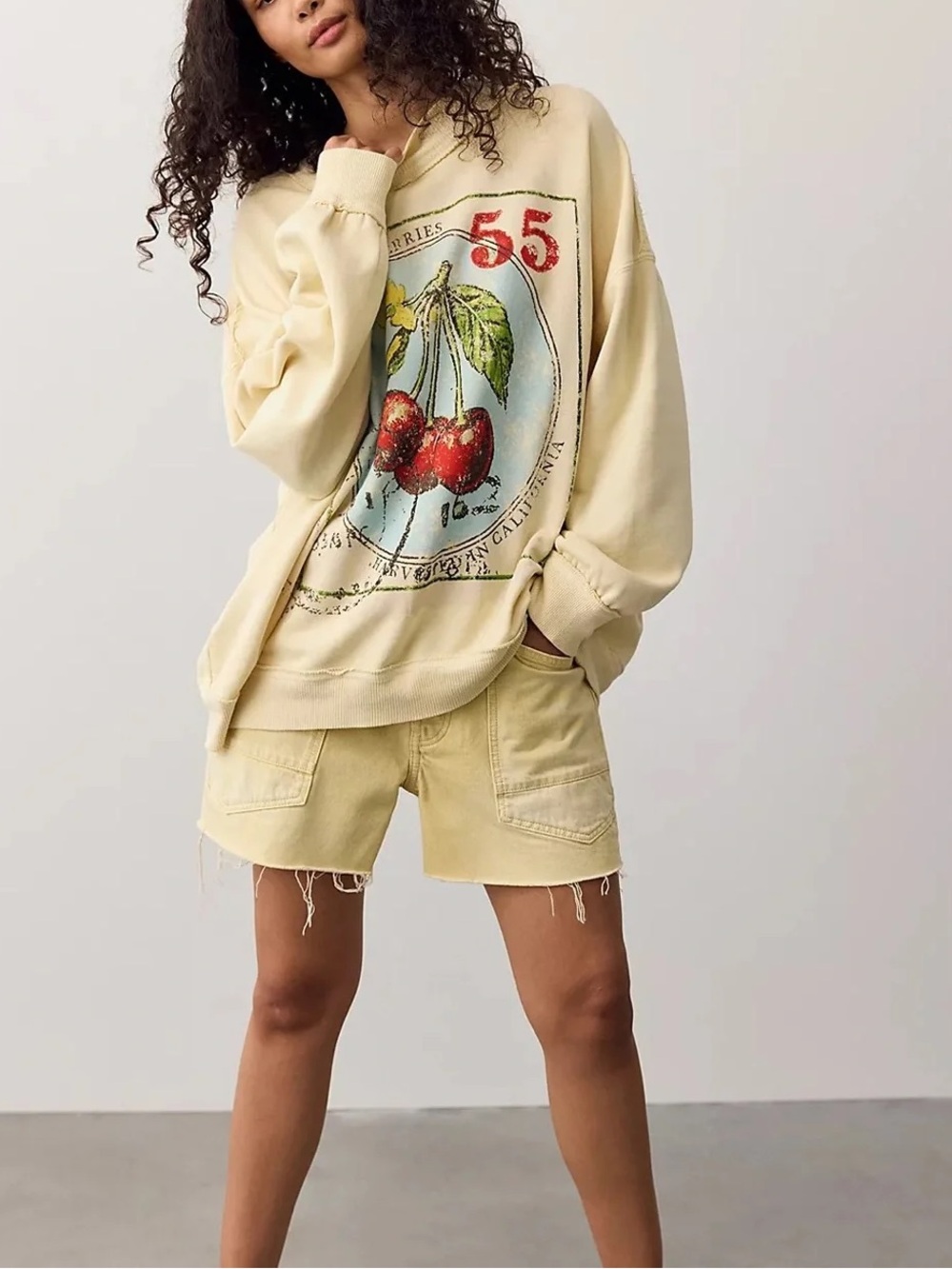 Free People Palm Spring turtleneck graphic Sz S